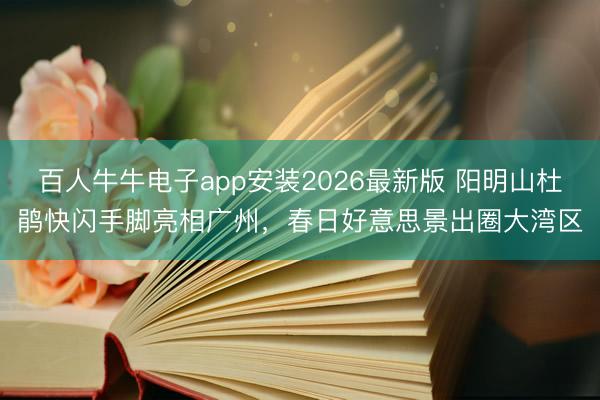百人牛牛电子app安装2026最新版 阳明山杜鹃快闪手脚亮相广州，春日好意思景出圈大湾区